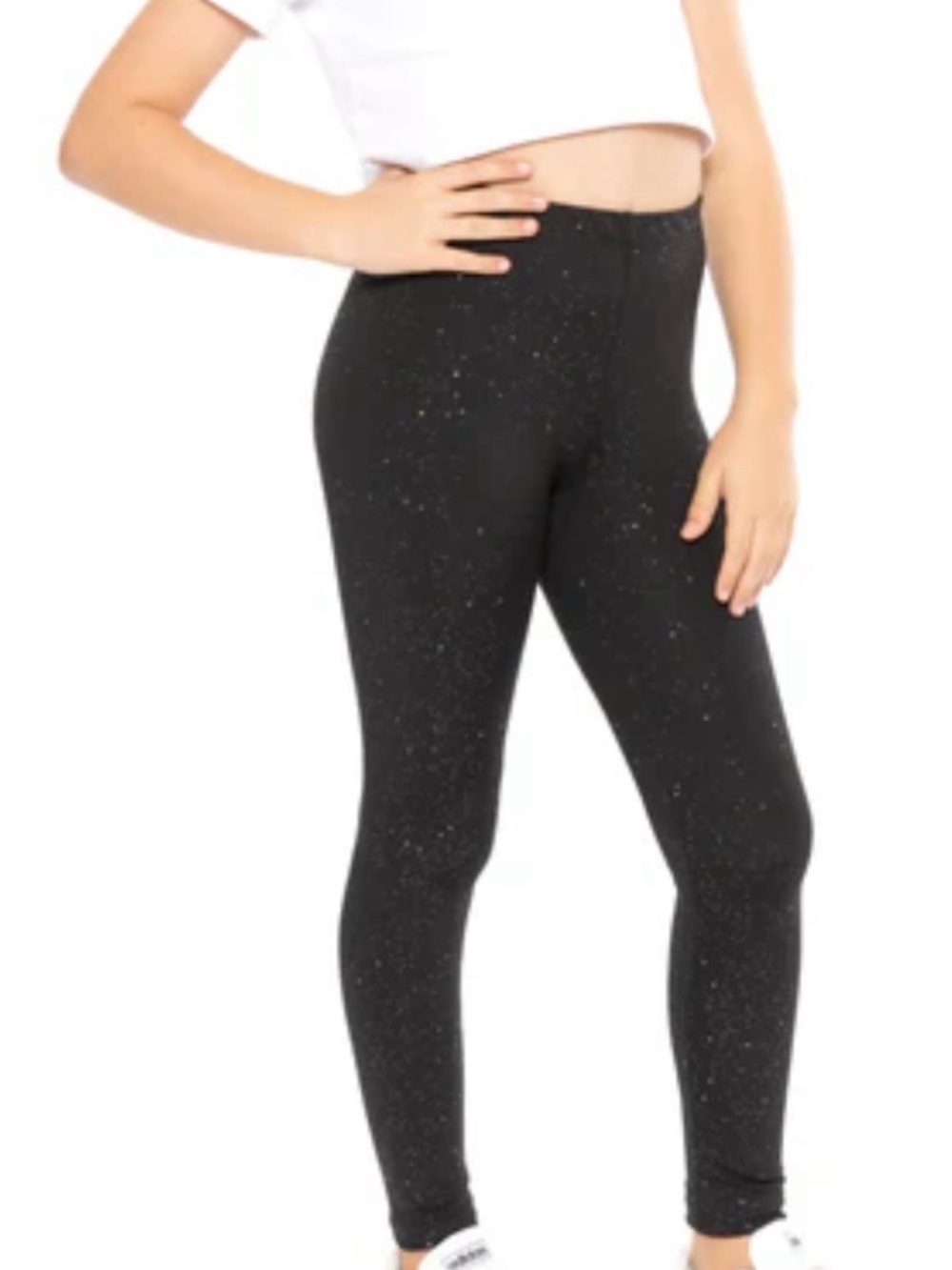 jumping beans Black Sparkle Girls' Leggings